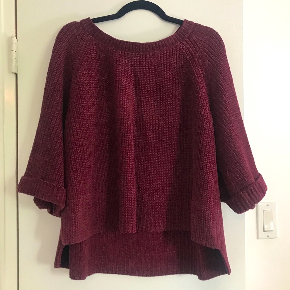 Black cherry Chenille sweater